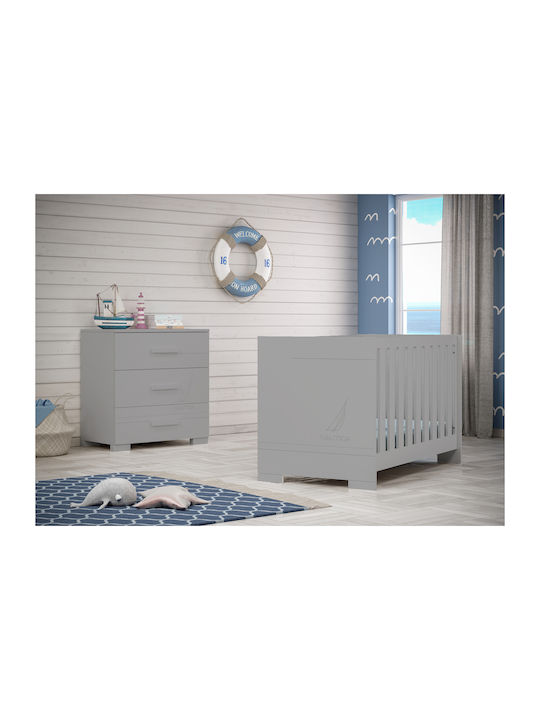 Baby Wickelkommode mit 3 Schubladen Grau 94x50x91cm Baby Wickelkommode mit 3 Schubladen Grau 94x50x91cm