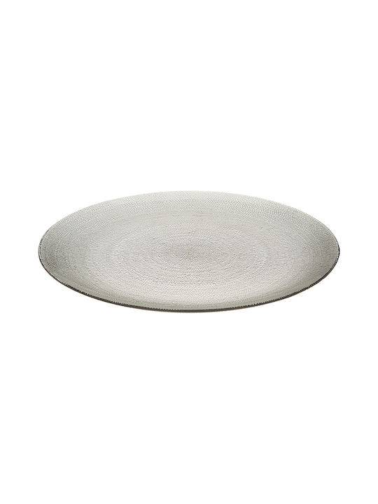 Palm Farfurie joasă Sticlă Gri cu Diametru 27cm