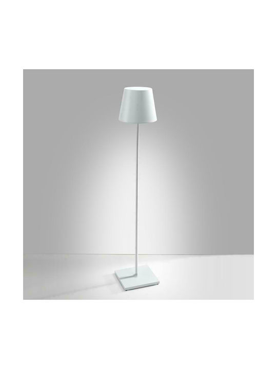 Zafferano Poldina Pro XXL Außenstehlampe LED Für Außenbereich Mit Warmes Weiß Licht IP54 Weiß