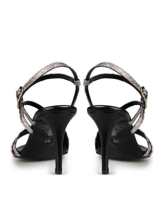 Leder Sandalen Silber