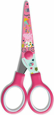 Διακάκης Peppa Pig Kinder Schere für Handwerksarbeiten 13.5cm mit Metallisch Klinge Rosa