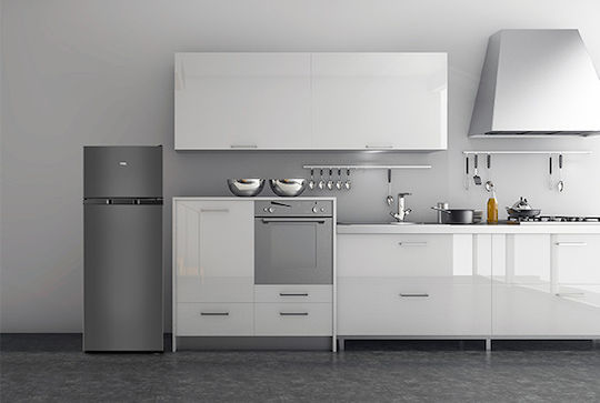 TCL Kühlschrank mit Doppeltür 207Es H144xB54.5xT55cm. Gray RF207TSE0