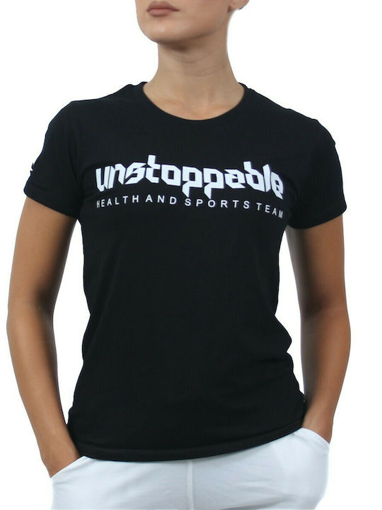 T-SHIRT UNSTOPPABLE Μαύρο Με Λευκό 23079 (H&S) Μαύρο