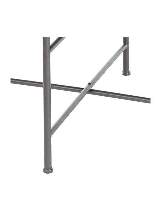 Rundes Beistelltisch Metall Silber M65xB65xH39cm
