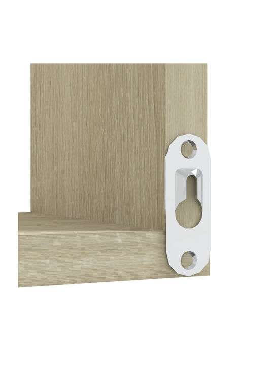 Corner Wall Shelves Sonoma Oak (2 Pieces) 40x40x50cm