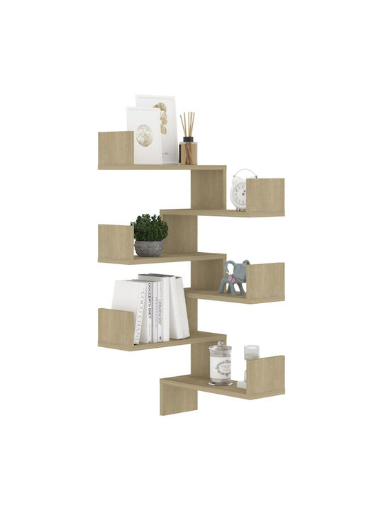 Corner Wall Shelves Sonoma Oak (2 Pieces) 40x40x50cm