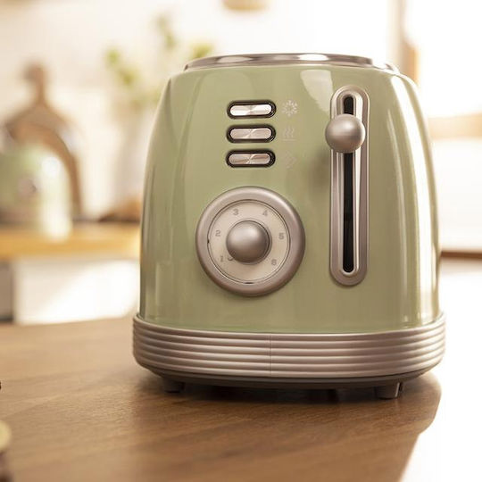 Cecotec Vintage 800 Toaster 2 Slots 850W Green