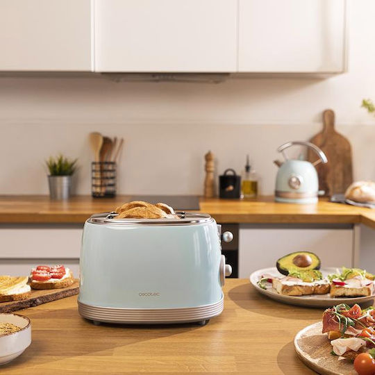 Cecotec Vintage 800 Тостер Двуместна 850W Син