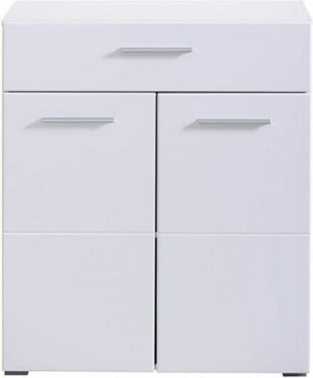 Beny Sideboard Wooden with Drawers Grey Oak / White Lacquer 79x35x97.5cm