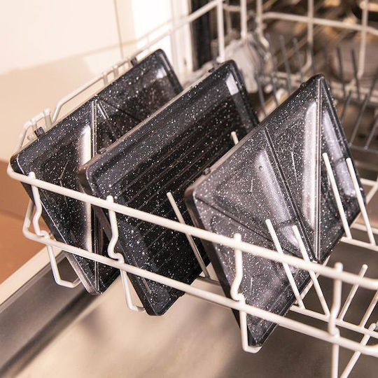 Cecotec Rock'nToast Τοστιέρα Γκριλιέρα με Αποσπώμενες Πλάκες 1000W Inox