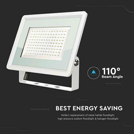 V-TAC F-class Waterproof LED Floodlight 200W Natural White 4000K IP65