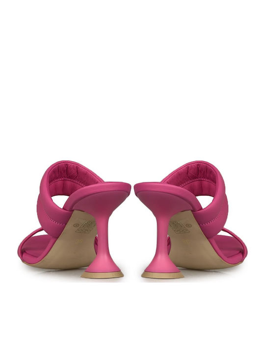 Leder Sandalen Fuchsie