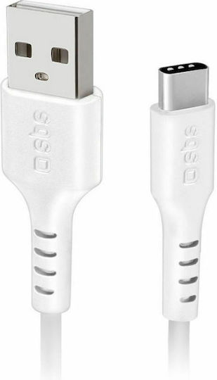 SBS Cablu USB 2.0 USB-C Masculin - USB-A Alb 1.5m CA19462369
