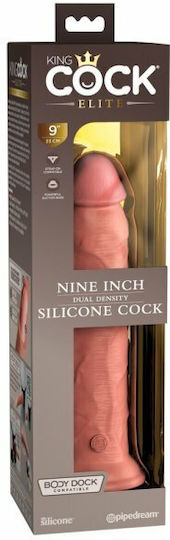 King Cock Dual Density Dildo mit Saugnapf Nude 23cm