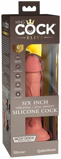 King Cock Dual Density Ρεαλιστικό Dildo με Βεντούζα Nude 15cm