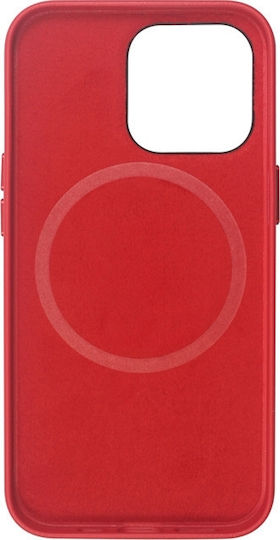 Vivid Leather MagSafe Back Cover Piele artificială Roșu (iPhone 13 Pro Max)