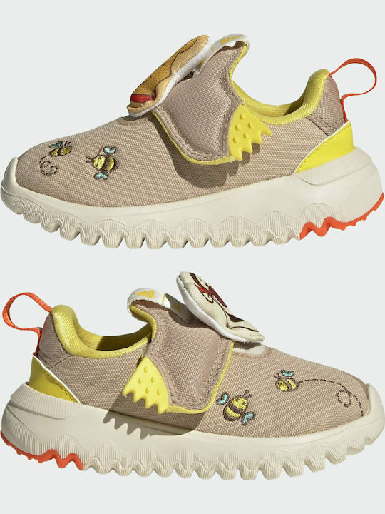 Suru365 Kids Sneakers with Scratch Magic Beige / Impact Yellow / Wonder White