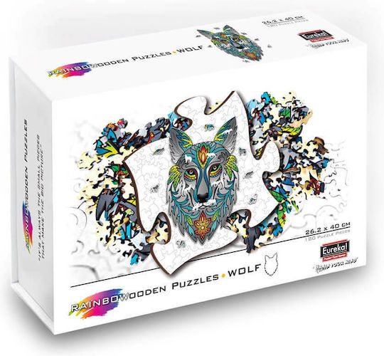 Wooden Kids Puzzle Wolf for 7+ years+ Years 180pcs Eureka