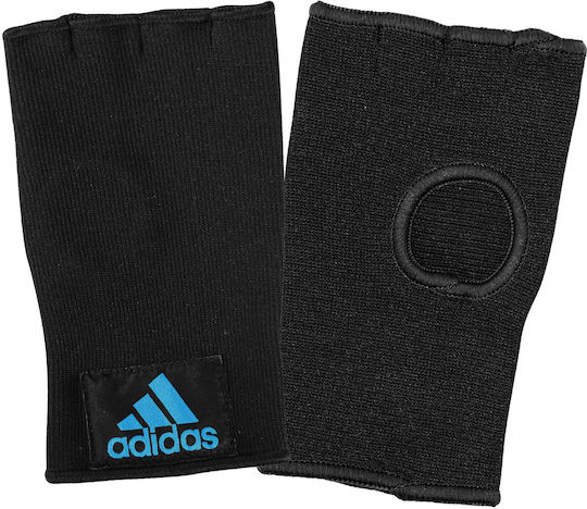 adidas ADIBPKITSMU Boxing Gloves made of Synthetic Leather for Bag Black Set with Inner Gloves and Plastic Jump Rope 264cm