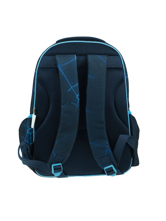 Gim Spiderman School Bag Backpack Elementary, Elementary Blue with Water Bottle Holder 27Liters
