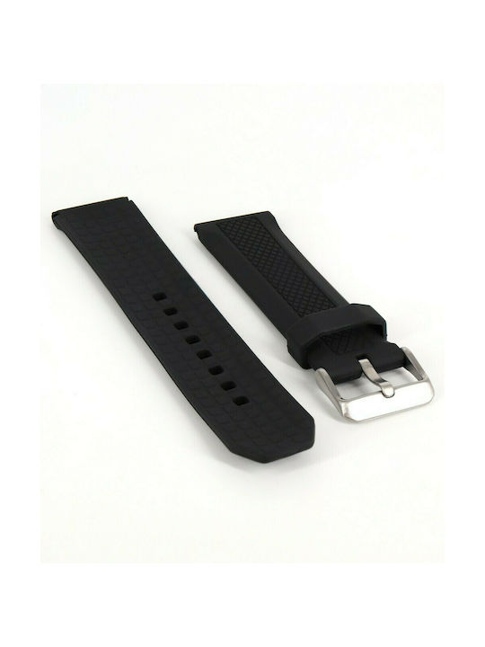 Tzevelion Rubber Strap Black 24mm