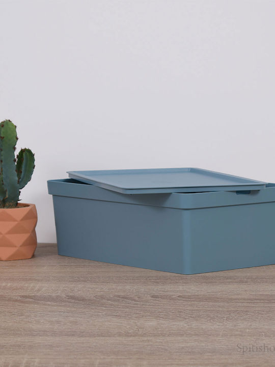 Viomes Nova Plastic Storage box with Cap Σιέλ 35x25.5x13.5cm 1pcs