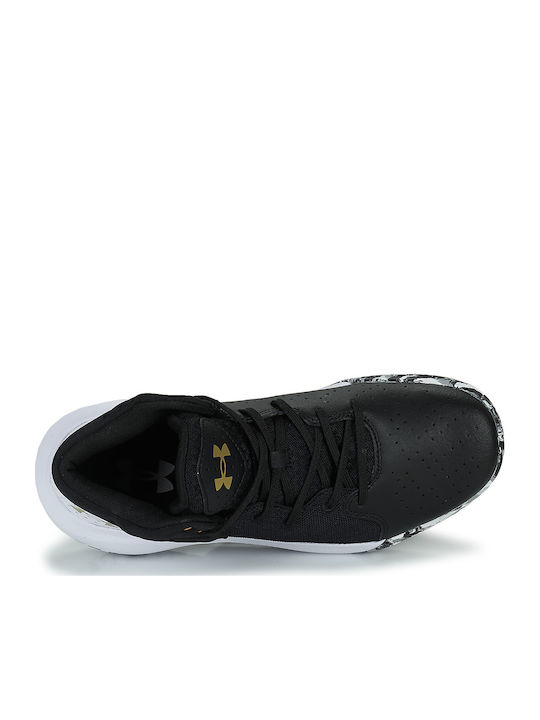 Jet 21 High Basketball Shoes Black / White / Metallic Gold