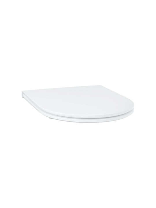 Grohe Bau Ceramic Toilettensitz Schlank Sanftes Schließen Marmor 42,3x36,4cm Weiß