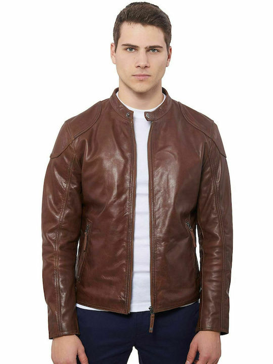 ROMEO BUFFALO COGNAC - AUTHENTIC MEN'S LEATHER JACKET