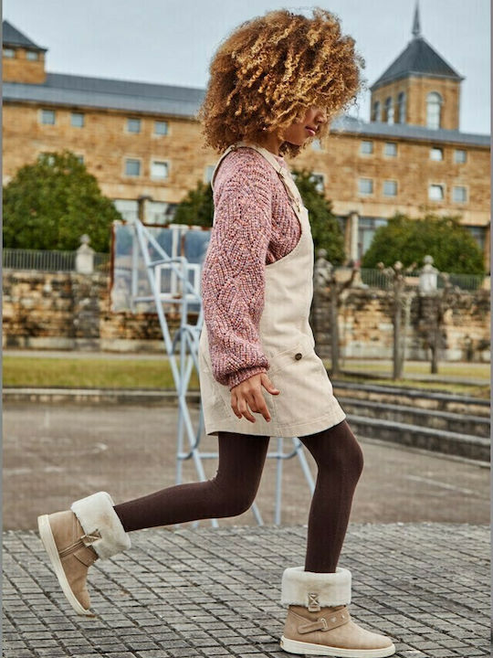 Kids' Corduroy Overall Skirt Monochrome Beige
