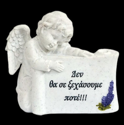 Marhome Plastic Memorial Decor Άγγελος Με Πάπυρο 16x9x14cm