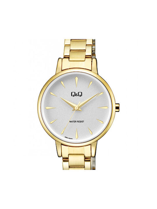 Q&Q Watch with Gold Metal Bracelet