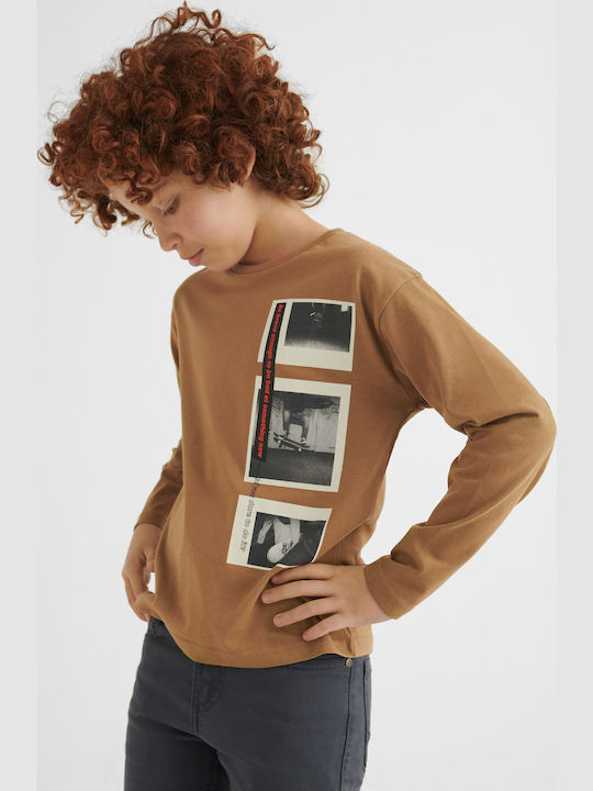 Kids' Shirt Long Sleeve Brown skate