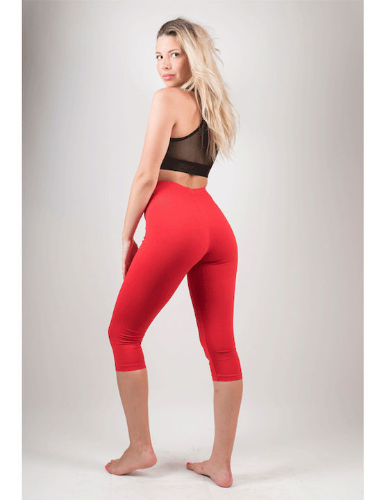 Primo Wear Frauen Capri Leggings Rot