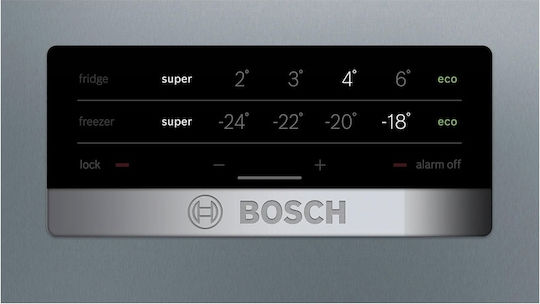 Bosch Ψυγειοκαταψύκτης 368lt Total NoFrost Υ203xΠ60xΒ66εκ. Inox KGN39MLEB
