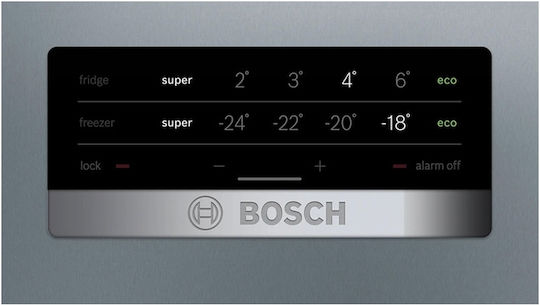Bosch Ψυγειοκαταψύκτης 326lt Total NoFrost Υ186xΠ60xΒ66εκ. Inox KGN36MLEB