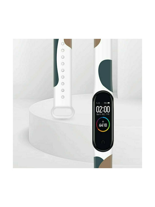 Hurtel Moro Strap Silicone with Pin Camo Black (4) (Mi Smart Band 5/Mi Smart Band 6)