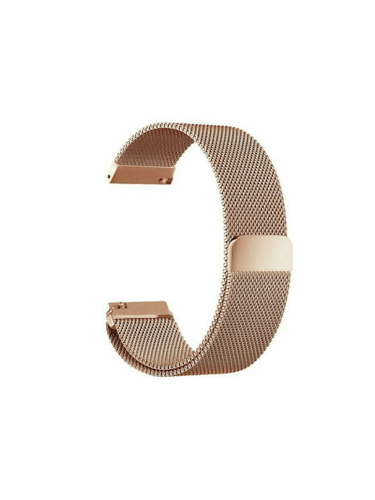 Milanese Stainless Steel Λουράκι Ροζ Χρυσό (Galaxy Watch Active 2)