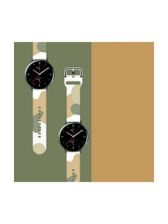 Hurtel Moro Λουράκι Σιλικόνης Camo Black (6) (Galaxy Watch 42mm)