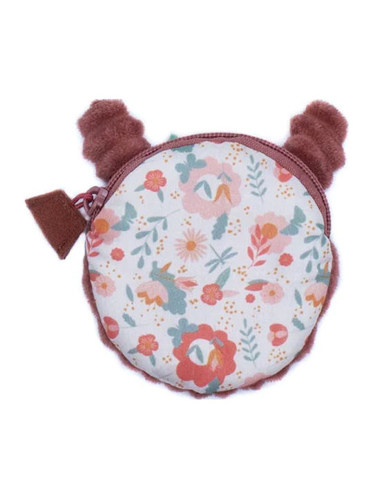 Les Deglingos Deer Kids Wallet with Coins with Zipper Brown