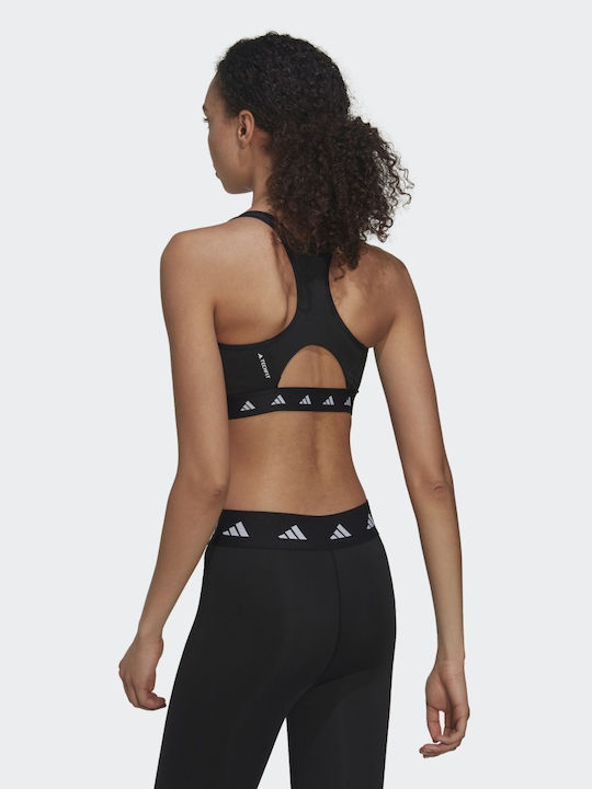 adidas Powerreact Women's Athletic Sports Bra Black With Lining