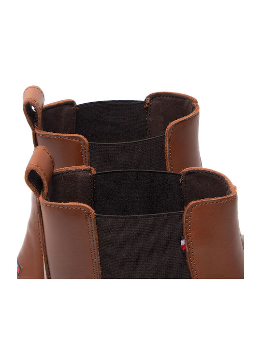 Leder Tabac Braun Chelsea Stiefeletten