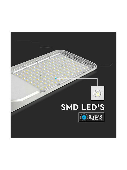 V-TAC Εξωτερικό Φωτιστικό LED Δρόμου 100W με Ψυχρό Λευκό Φως IP65 Λευκό