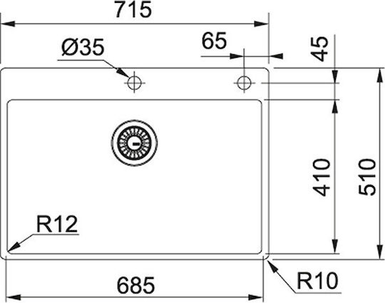 Franke Box BXX 210-68 TL 1000000073 Flächenbündig montiert Spüle Inox Satiniert B71.5xT51cm Silber