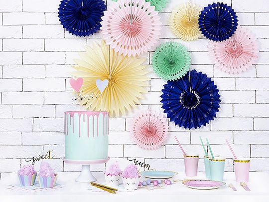 PartyDeco Καλαμάκια Χάρτινα Ροζ Light Pink 10τμχ