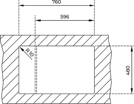 Teka Stone 45 S-TG 1C 1E 115330047 Drop-In Chiuvetă din Granit Sintetic L65xW51cm Alb