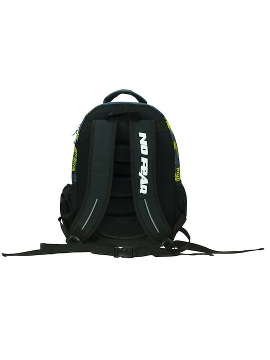 No Fear School Backpack for Elementary Multicolour with Water Bottle Holder 30 Litre
