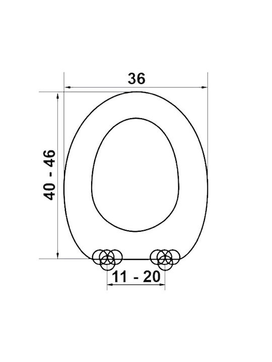 Elvit Plastic Toilet Seat Seafood 40-46cm