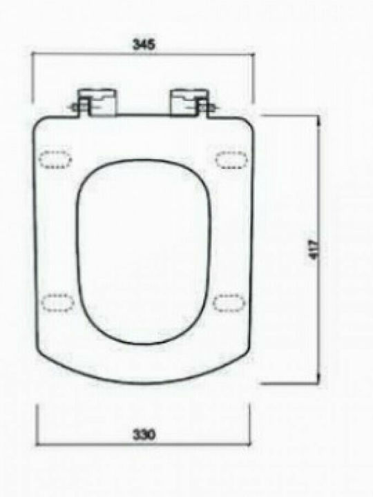 Tema 6TEΜ0270 Toilettensitz Kunststoff 44,5x35,7cm Weiß