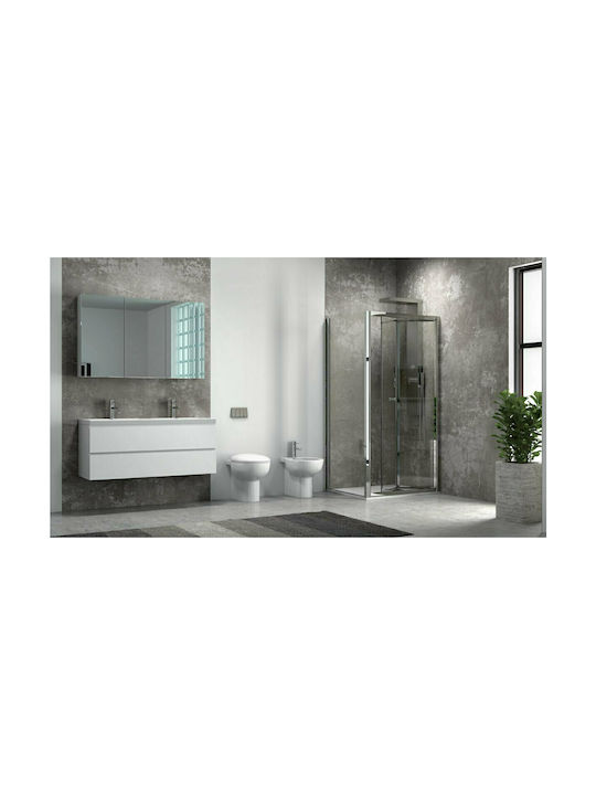 Karag M 4S + SN-10 Kabine für Dusche mit Aufklappbar Tür 76x80x190cm Klarglas